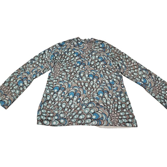 Chico's Women's Long Sleeve V-Neck Multi-Color Geometric Cardigan Sweater Size 3 - Picture 2 of 8